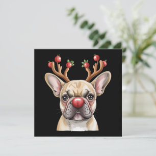 Französische Bulldogge Renntier Hunde Liebhaber We Einladung