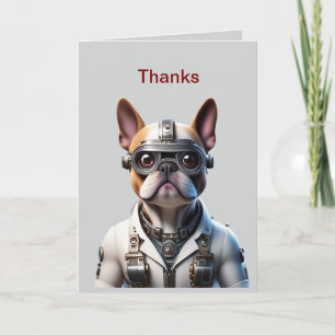Französische Bulldogge Roboter Vatertag Einladung