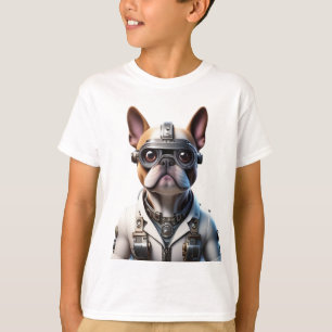 Französische Bulldogge Roboter Vatertag T-Shirt