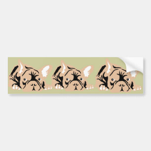 Französische Bulldogge rose Autoaufkleber