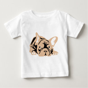 Französische Bulldogge rose Baby T-shirt