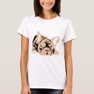 Französische Bulldogge rose T-Shirt
