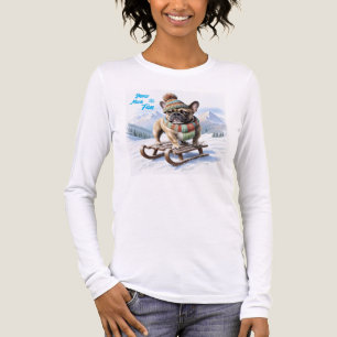 Französische Bulldogge Schlitten French Bulldog Tri-Blend Shirt