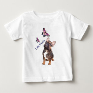 Französische Bulldogge Schmetterling Bulldog Baby T-shirt