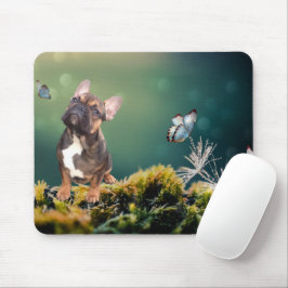 Französische Bulldogge Schmetterling French Bulldo Mousepad