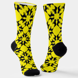 Französische Bulldogge Schwarz-Weiß-Grafikmuster Socken