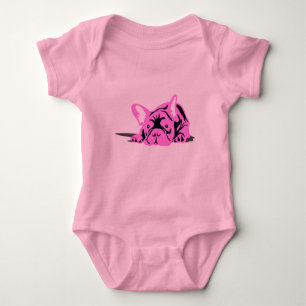 Französische Bulldogge Silhouette Baby Strampler