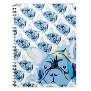 Französische Bulldogge Silhouette Notizblock