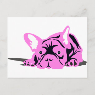 Französische Bulldogge Silhouette Postkarte