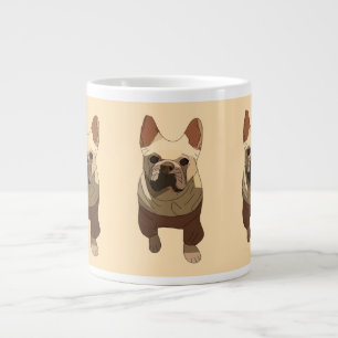 Französische Bulldogge, Soft Peach Jumbo-Tasse