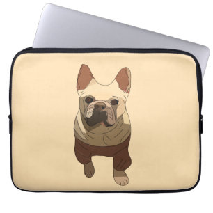 Französische Bulldogge, Soft Peach Laptopschutzhülle