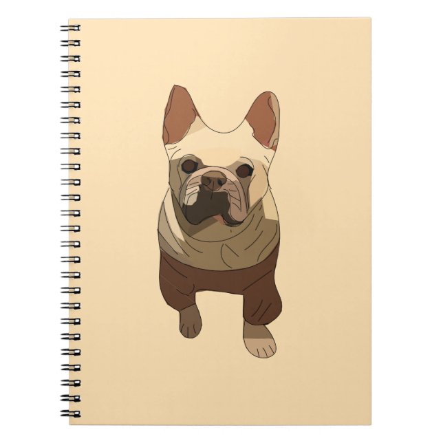 Französische Bulldogge, Soft Peach Notizblock (Vorderseite)