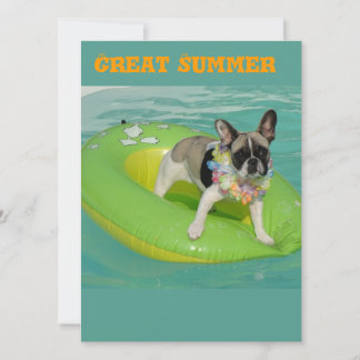 Französische Bulldogge Sommer French Bulldog Einladung