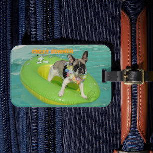 Französische Bulldogge Sommer French Bulldog Gepäckanhänger