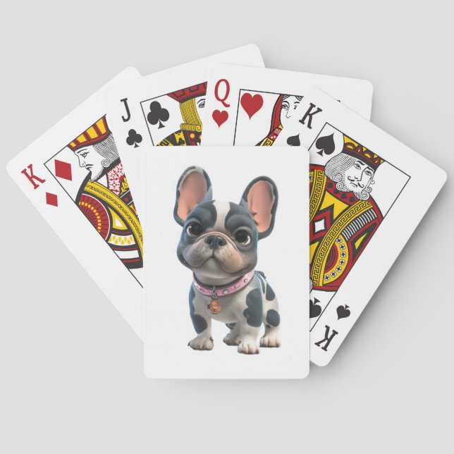 Französische Bulldogge  Spielkarten (Rückseite)