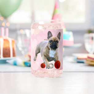 Französische Bulldogge Sprung French Bulldog Dosenglas