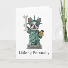 Französische Bulldogge Statue of Liberty Hunde Lie Karte