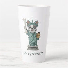 Französische Bulldogge Statue of Liberty Hunde Lie Milchtasse