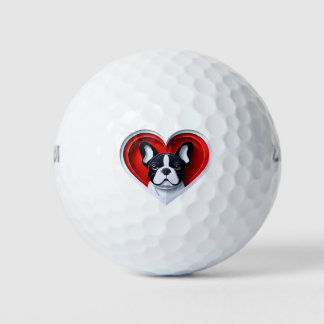 Französische Bulldogge Süße Französische Dogge Lie Golfball