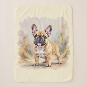 Französische Bulldogge Tan Fawn-farbene süße Frenc Sherpadecke