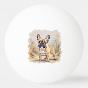 Französische Bulldogge Tan Fawn-farbene süße Frenc Tischtennisball