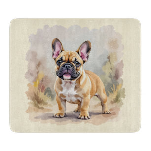 Französische Bulldogge Tan-Fawnfarbene Süße Franzö Schneidebrett