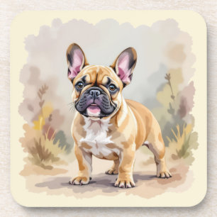 Französische Bulldogge Tan-Fawnfarbene Süße French Getränkeuntersetzer