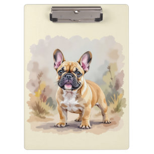 Französische Bulldogge Tan-Fawnfarbene Süße French Klemmbrett