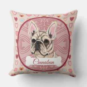 Französische Bulldogge Tan personalisierbares Vale Kissen