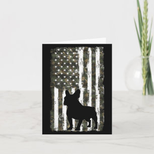 Französische Bulldogge Tarnung Amerikanische Flagg Karte