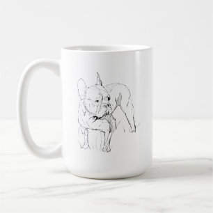Französische Bulldogge Tasse – Handgezeichnete Hun