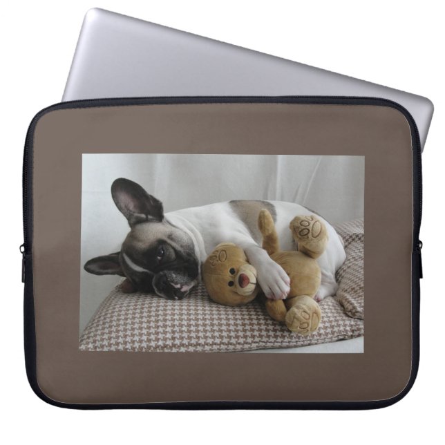 Französische Bulldogge Teddy French Bulldog Laptopschutzhülle (Vorderseite)