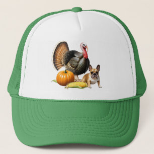 Französische Bulldogge Thanksgiving French Bulldog Truckerkappe