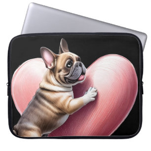 Französische Bulldogge Valentinstag French Bulldog Laptopschutzhülle