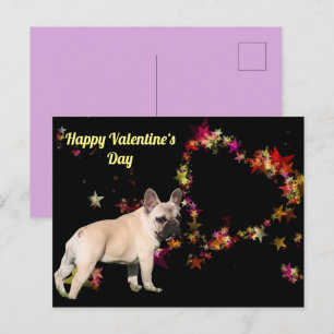 Französische Bulldogge Valentinstag French Bulldog Postkarte