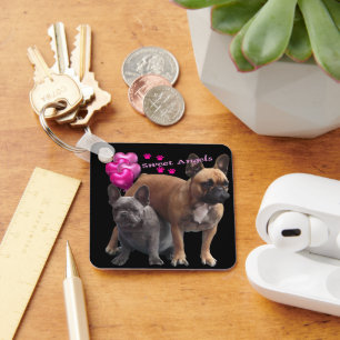 Französische Bulldogge Valentinstag French Bulldog Schlüsselanhänger