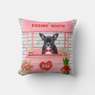 Französische Bulldogge Valentinstag Küssstand Kissen