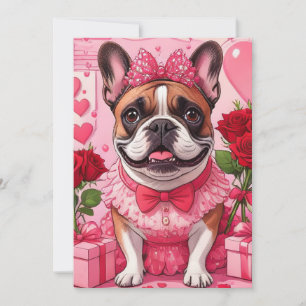 Französische Bulldogge Verliebt French Bulldog Einladung