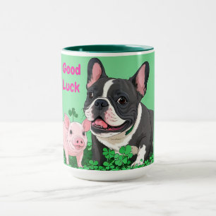 Französische Bulldogge viel Glück French Bulldog Tasse