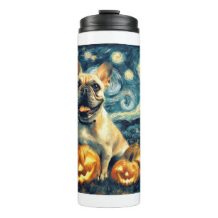 Französische Bulldogge von van gogh Sternennacht H Thermosbecher