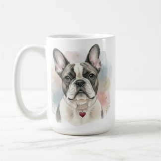 Französische Bulldogge Watercolor-Tasse – Sanfter Kaffeetasse