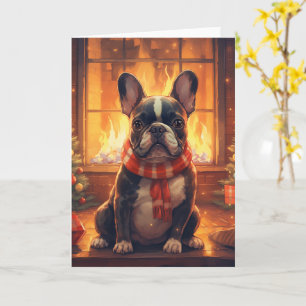 Französische Bulldogge Weihnachten – Cozy Sweater Karte