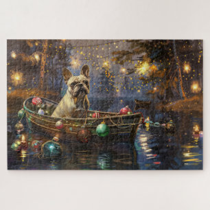 Französische Bulldogge Weihnachten Festliche Reise