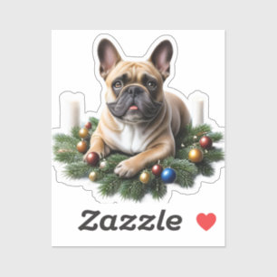 Französische Bulldogge Weihnachten French Bulldog Aufkleber