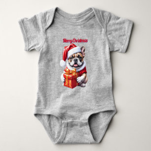 Französische Bulldogge Weihnachten French Bulldog Baby Strampler
