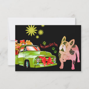 Französische Bulldogge  Weihnachten French Bulldog Save The Date