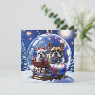 Französische Bulldogge Weihnachten French Bullog Einladung