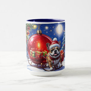 Französische Bulldogge Weihnachten French Bullog Tasse