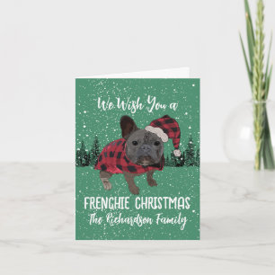 Französische Bulldogge Weihnachten Personalisierte Karte