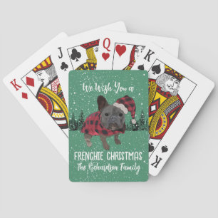 Französische Bulldogge Weihnachten Personalisierte Spielkarten